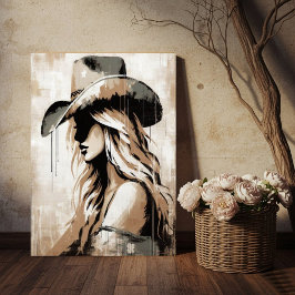 Western Painted Cowgirl Kunst Druck Poster 