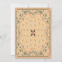 Western Paisley Pattern Einladung Hochzeit