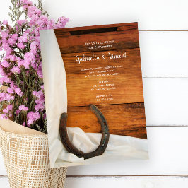 Western-Partei für Hufeisen und Weißsatin Einladung