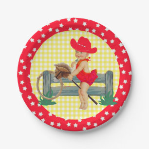 Western Party Baby Cowgirl Stick Pferd Teller