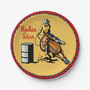 Western Party Barrel Racing Paper Teller