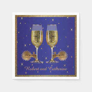 Western Party Champagner und Spuren von Custom Tex Serviette