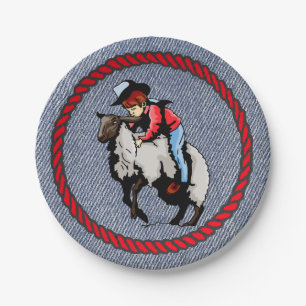 Western Party Denim Print Paper Teller