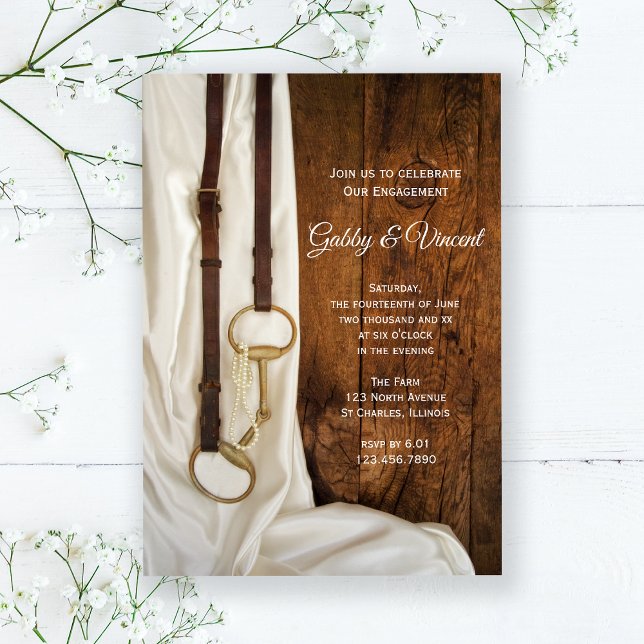 Western-Party für Satin und Pferdegespann Einladung (Von Creator hochgeladen)