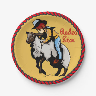 Western-Party-Hammelfleisch-sprengender Pappteller