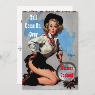 Western Party Kochabend Einladung