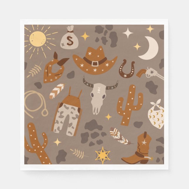 Western Party Napkins | Cowboy Party Napkins Serviette (Vorderseite)