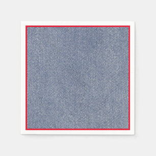 Western Party Napkins Denim Print Serviette