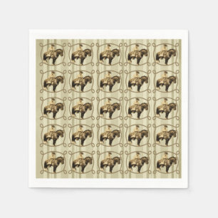 Western Party Paper Napkins Vintag Cowboy Serviette