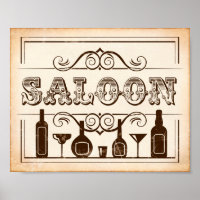 Western Party Print SALOON Sign