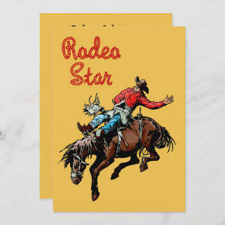 Western Party Rodeo Cowboy Bronc Rider Einladung