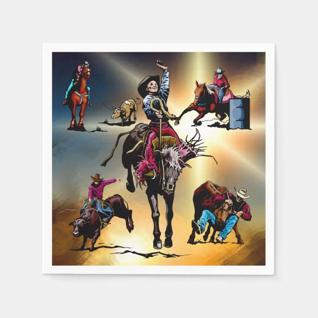 Western Party Rodeo Veranstaltungen Napkins Serviette (Vorderseite)