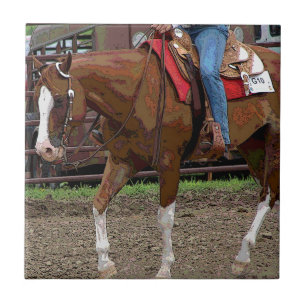 Western-Pferd-Cartoon-Effekt Fliese