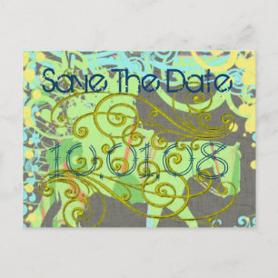 Western Pferd mit Wirbel Save the Date Postkarten