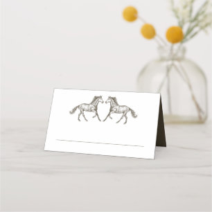 Western Pferd Rustikale Hochzeit Land braun Platzkarte