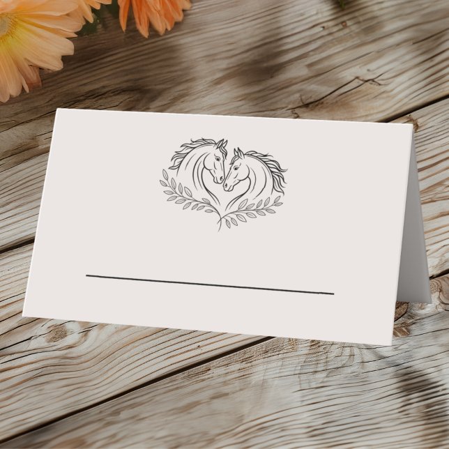 Western Pferde Elegante Rustikale Hochzeit Platzkarte (Von Creator hochgeladen)