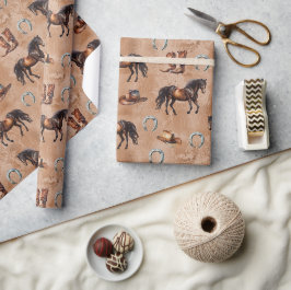 Western Pferde Geschenkpapier