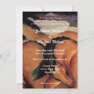 Western Pferde Hochzeit Einladung