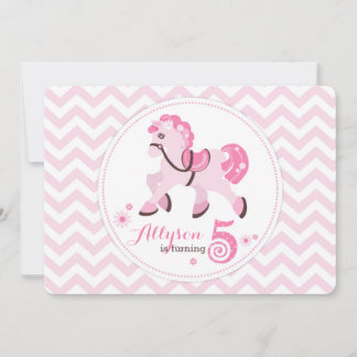 Western Pony Zickzack Geburtstag Einladung