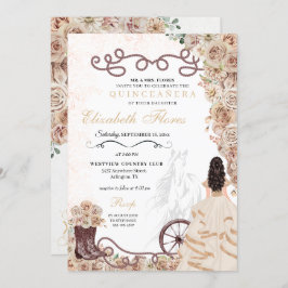 Western Princess Charro Quinceañera Einladung