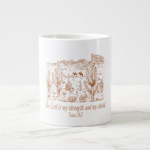 Western Psalm 28:7Der Herr ist meine Stärke Jumbo-Tasse