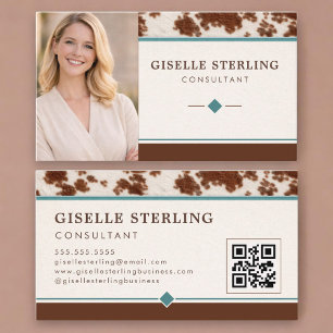 Western-QR-Code-Foto für Cowgirl Visitenkarte