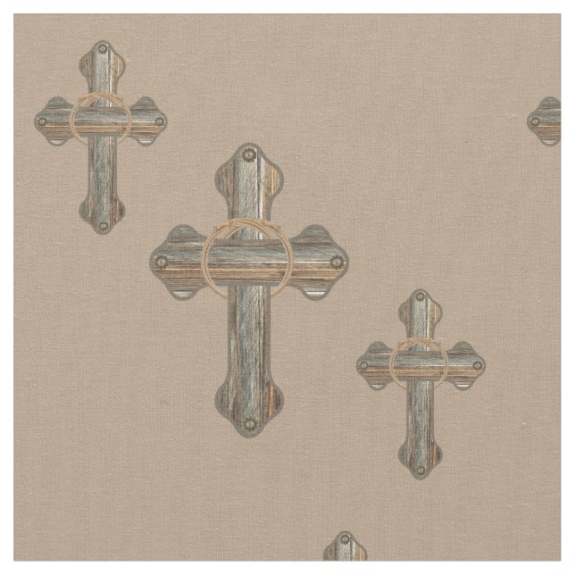 Western QuerBarnwood Seile und Conchos Set Stoff (Nahaufnahme)