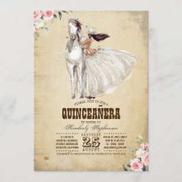 Western Quinceañera - 15. Geburtstag Einladung