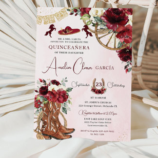 Western Quinceanera Einladung