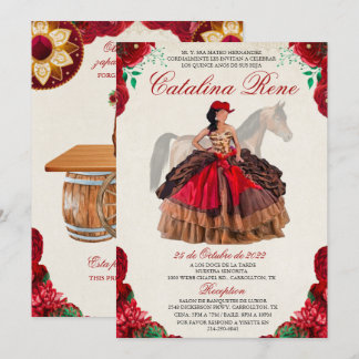 Western Quinceanera Quince Anos Einladung