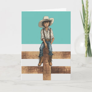 Western Ranch Cowboy Illustration – Landstil  Karte