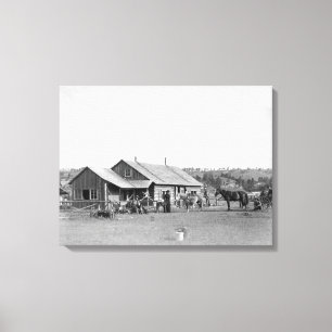 Western Ranch House in South Dakota Leinwanddruck