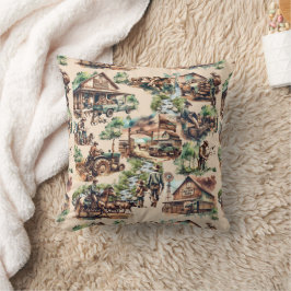 Western Ranch oder Landschaftslandschaft Kissen