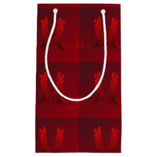 Western Red Cowboy Boot Print Geschenktasche Kleine Geschenktüte