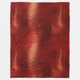 Western Red Cowhide Fleecedecke
