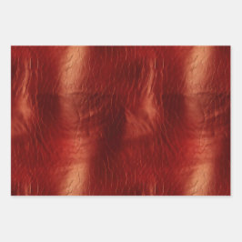 Western Red Cowhide Geschenkpapier Set