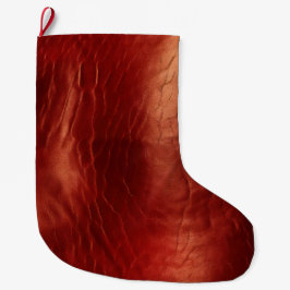 Western Red Cowhide Großer Weihnachtsstrumpf
