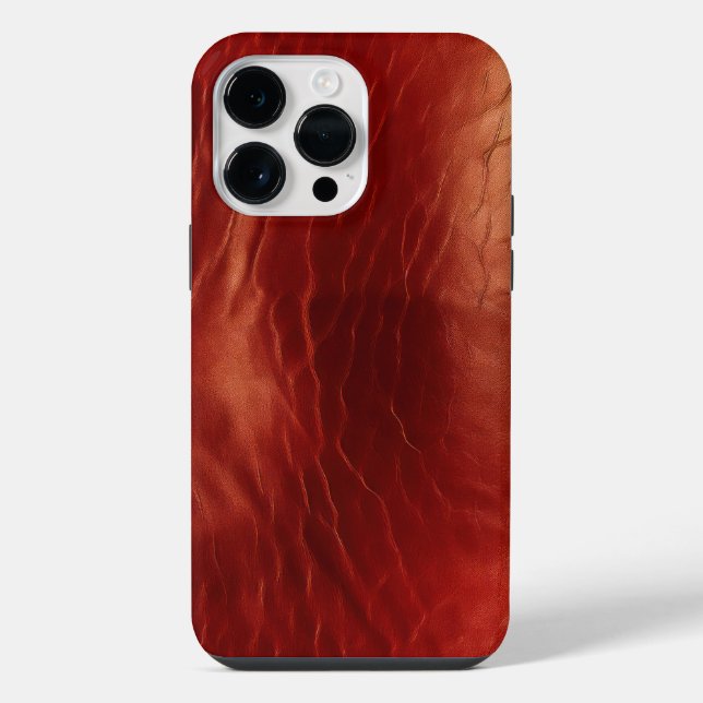 Western Red Cowhide iPhone Hülle (Rückseite)