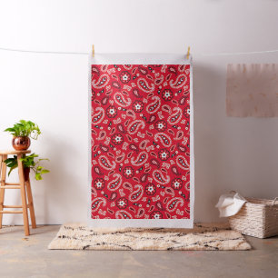 Western Red Paisley Stoff