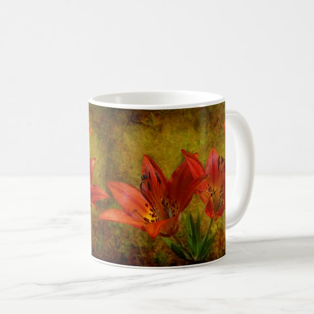 Western Red Prairie Lily Icon Kaffeetasse (VorderseiteRechts)