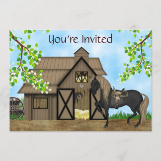 Western Reiten Girls Rodeln Geburtstag Einladung