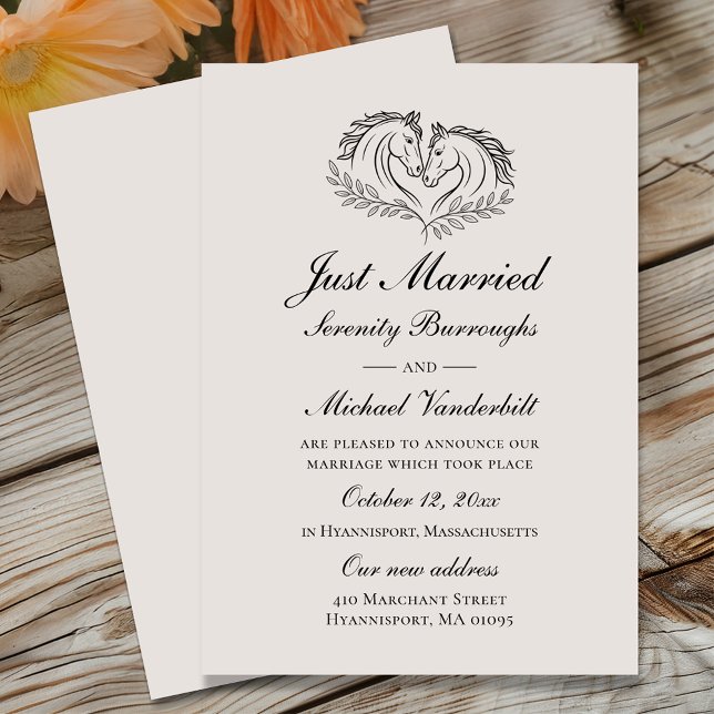 Western Reitland nur verheiratet Hochzeit Ankündigung (Von Creator hochgeladen)