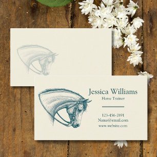 Western-Reitpferde-Trainings Visitenkarten Visitenkarte
