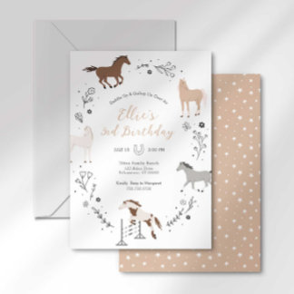 Western Reittiere zum Geburtstag Einladung