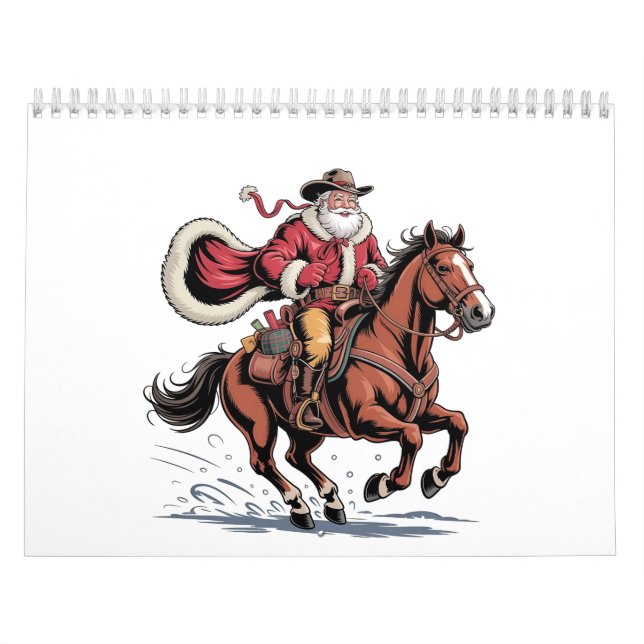 Western Riding Rodeo Horse Cowboy Santa Christmas Kalender (Titelbild)