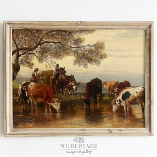Western Rinder Vintag Ranch Malerei Poster