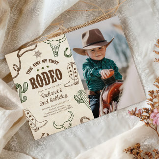 Western Rodeo 2. Geburtstag Foto Einladung