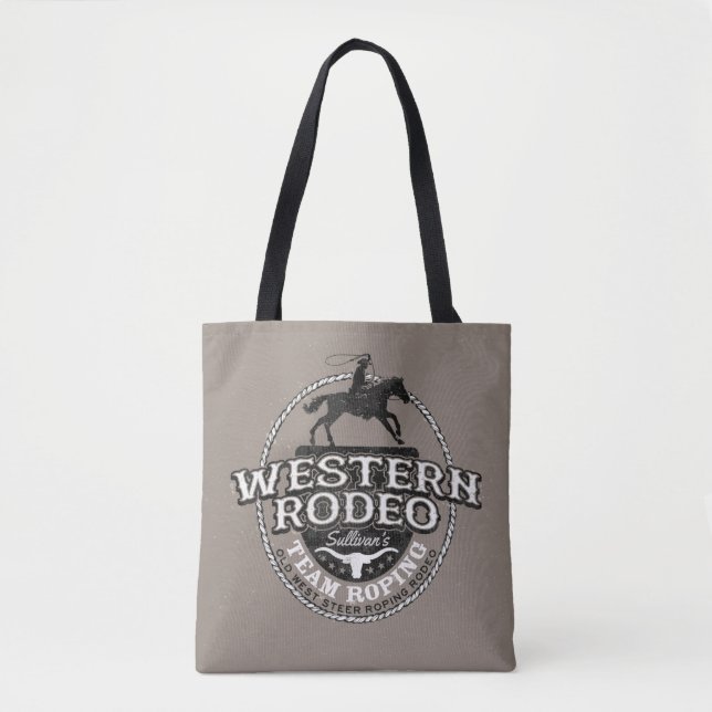 Western Rodeo ADD NAME Old West Steer Roping Roper (Vorderseite)