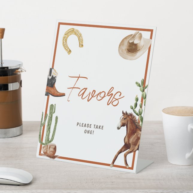 Western Rodeo Boy Duwer Favoriten Sockelschild (In SItu)