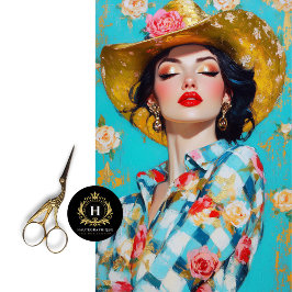 Western Rodeo Chic Decoupage Seidenpapier